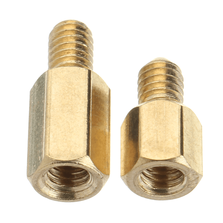 Suleve‚Ñ¢ M4BH1 100Pcs M4 Male-Female Brass Hex Standoffs Support Spacer Pillar Screw for PCB Board