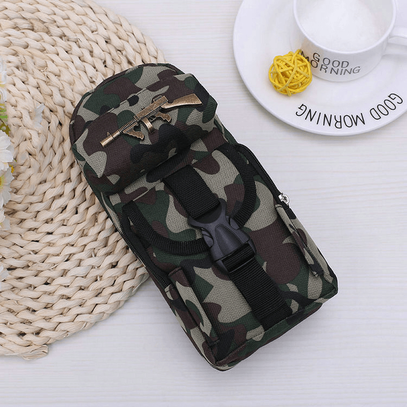 Army Fan Pencil Case Men'S Canvas Pencil Case