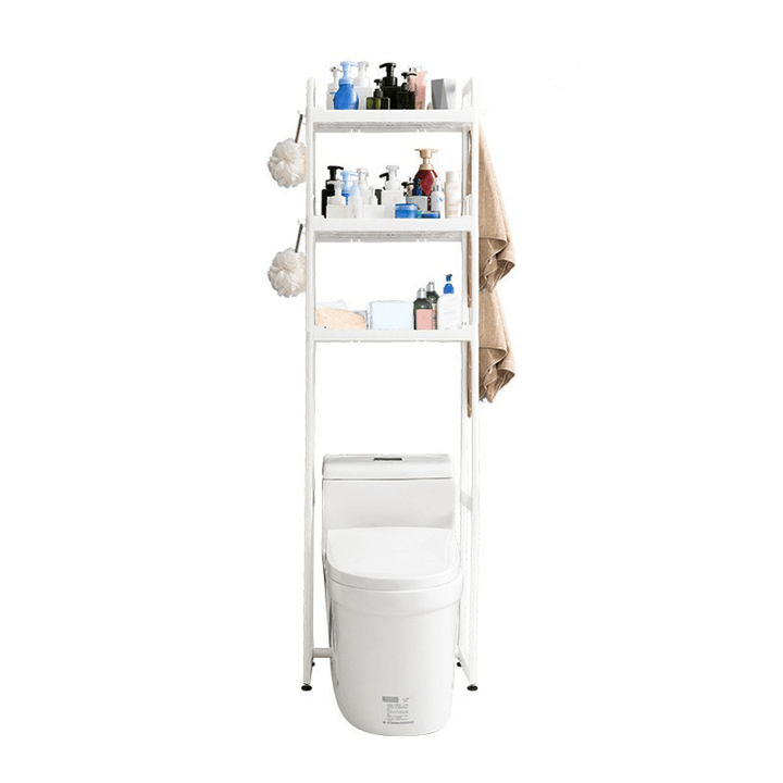 1/2/3 Tier over Toilet Storage Rack Bathroom Space Saver Towel PP Home Organizer