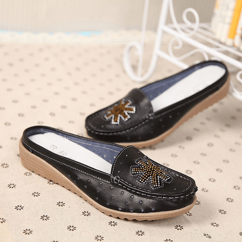 Casual Hollow Out Slip on Flat Loafers for Women