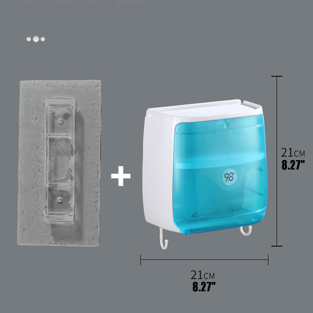 Waterproof Toilet Roll Paper Tissue Box Holder Bathroom Kitchen Wall Mounted