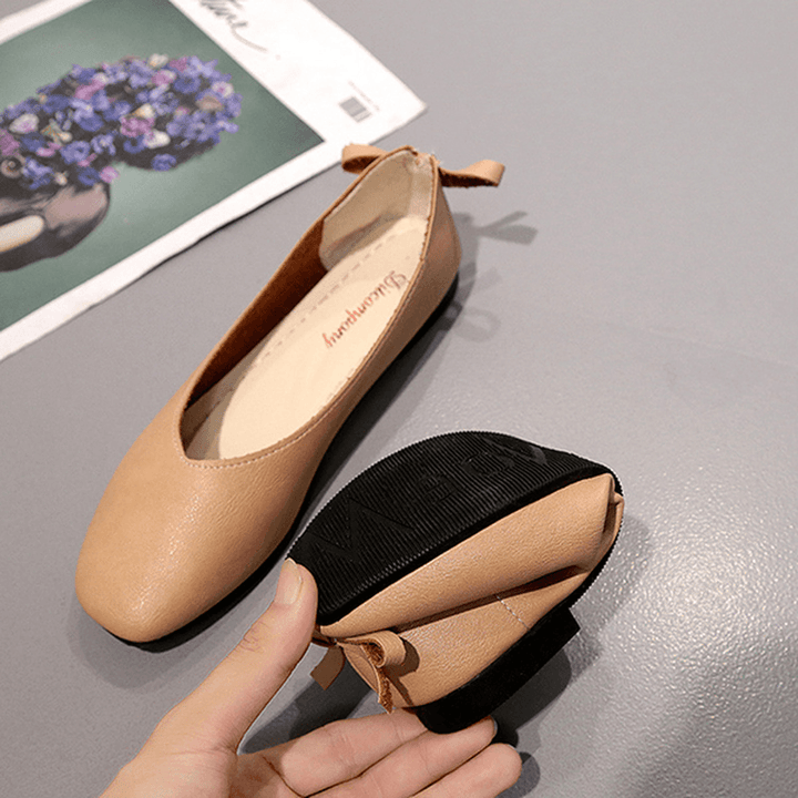 Women Shoes Bowknot Soft Casual Flats