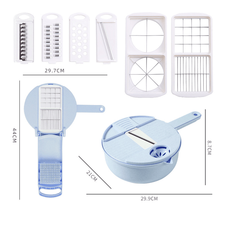 9 in 1 Multifunctional Easy Food Chopper Cutter Vegetable Cutter Blender Chopper Slicer - MRSLM