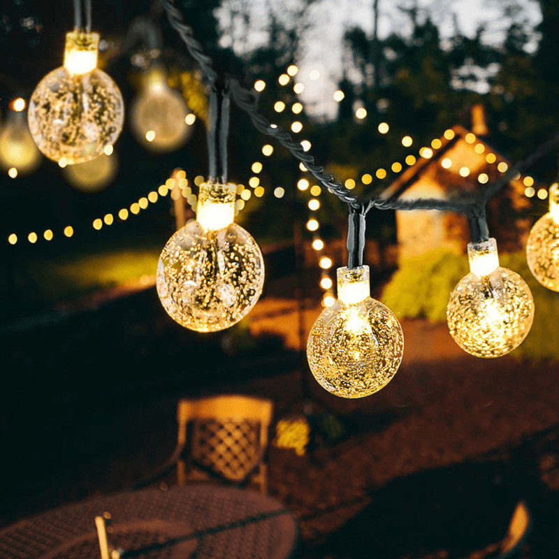 20/50 LEDS Crystal Ball 5M/10M Solar Lamp Power LED String Fairy Lights Solar Garlands Garden Christmas Decor for Outdoor - MRSLM