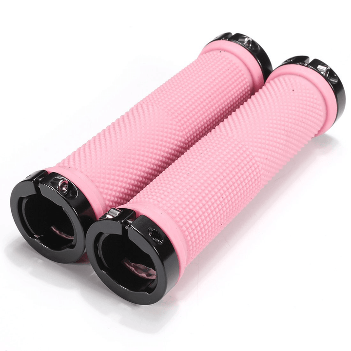 Bicycle Handlebars Silicone Anti-Slip Comfortable Cycling Handle Grip with Alloy Lockable MTB Road Bike