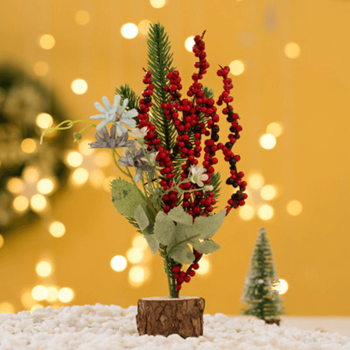 2020 Christmas Ornaments Mini Christmas Tree Ornaments Desktop Simulation Christmas Tree for Home Decor