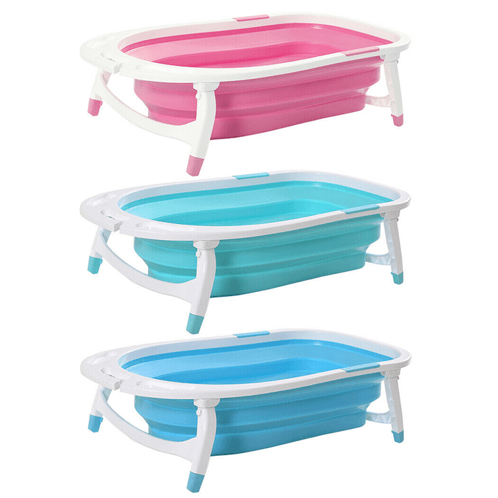 Portable Baby Bathtub 2.5KG Foldable Safety Bathing Shower-Pink/Blue/Green