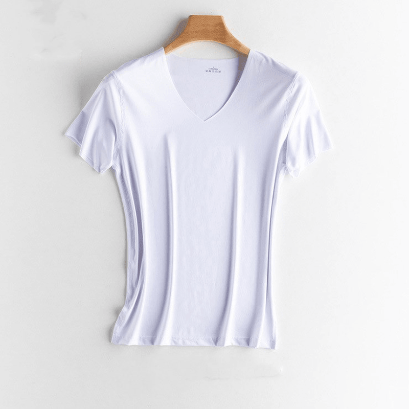 Ice Silk Seamless T-Shirt Men's Short Sleeve - Lightweight and Stylish