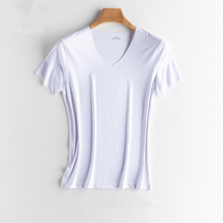 Ice Silk Seamless T-Shirt Men's Short Sleeve - Lightweight and Stylish