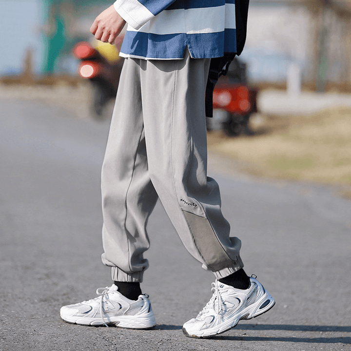 Men'S Brushed Stitching Casual Pants