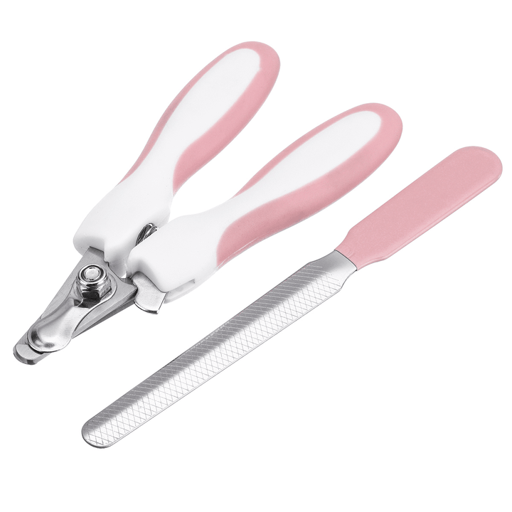 2Pcs Stainless Steel Pet Nail Clippers Nail Trimmer Set Cat Nail Trim Dog Cleaning Beauty Tools - MRSLM