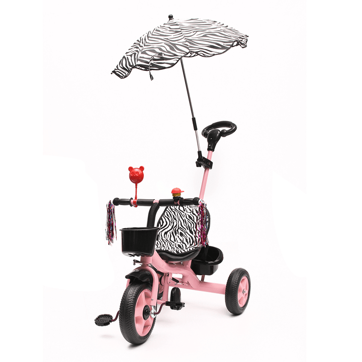 BIKIGHT 3 Wheels Kids Ride on Tricycle Bike Children Ride Toddler Balance with Umbrella Baby Mini Bike Safety Handle Push