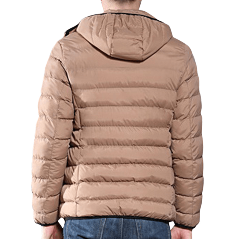 Mens Winter Hooded Windproof Warm Insulated Padded Jacket