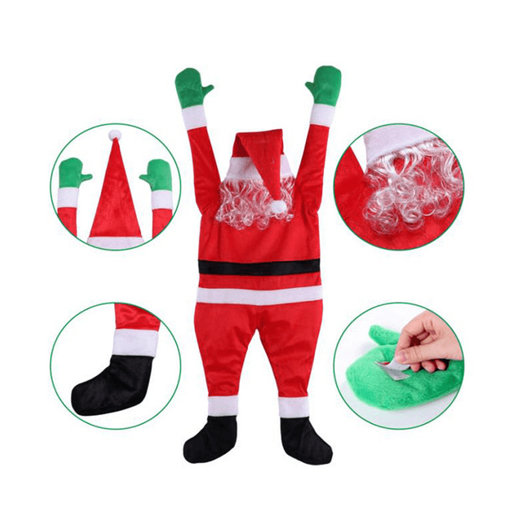 Christmas Santa Claus Pendant Decor Hanging Big Santa Clothes Xmas Happy New Year Door Window Car Decoration