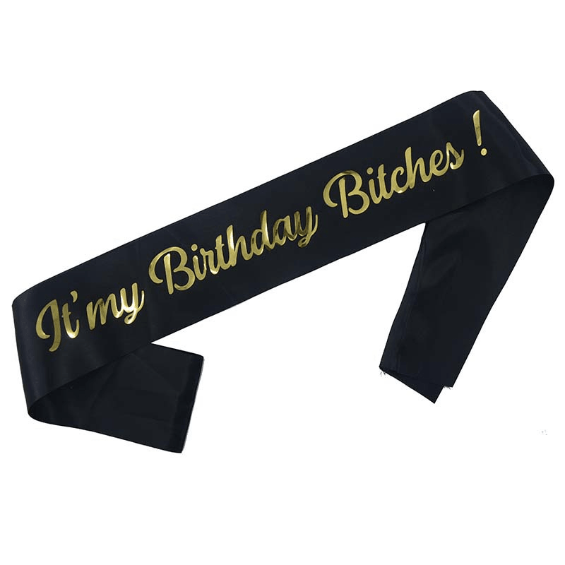 Birthday Party Shoulder Strap Single Layer Bronzing Shoulder Strap Etiquette Strap