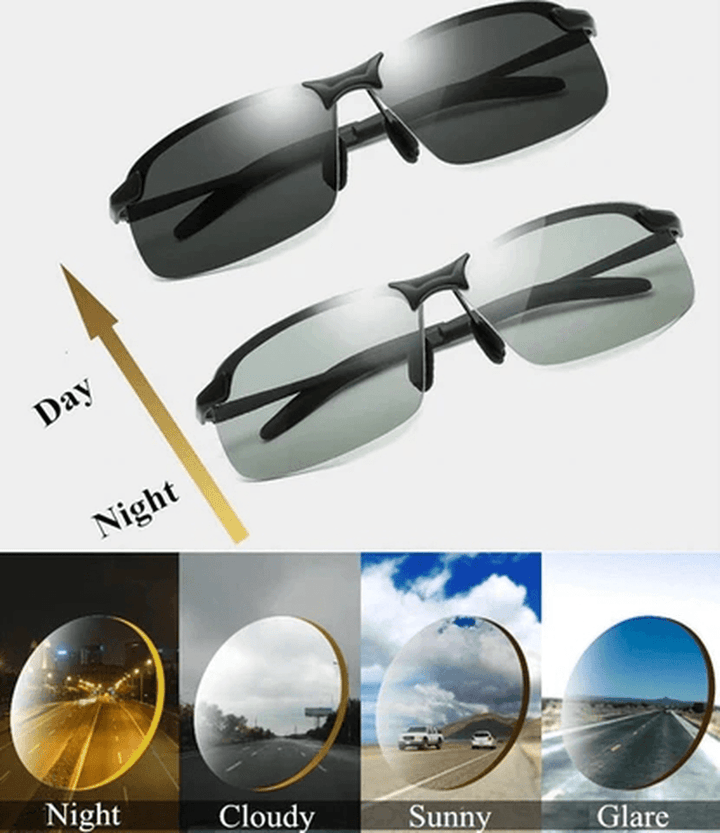 Photochromic Driving Sunglasses with Polarized Lens for Riding Outdoor