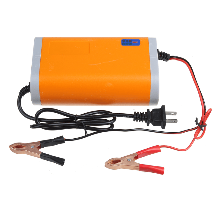 12V Smart Fast Charging Lead-Acid Battery Charger Maintainer for Car Motorcycle