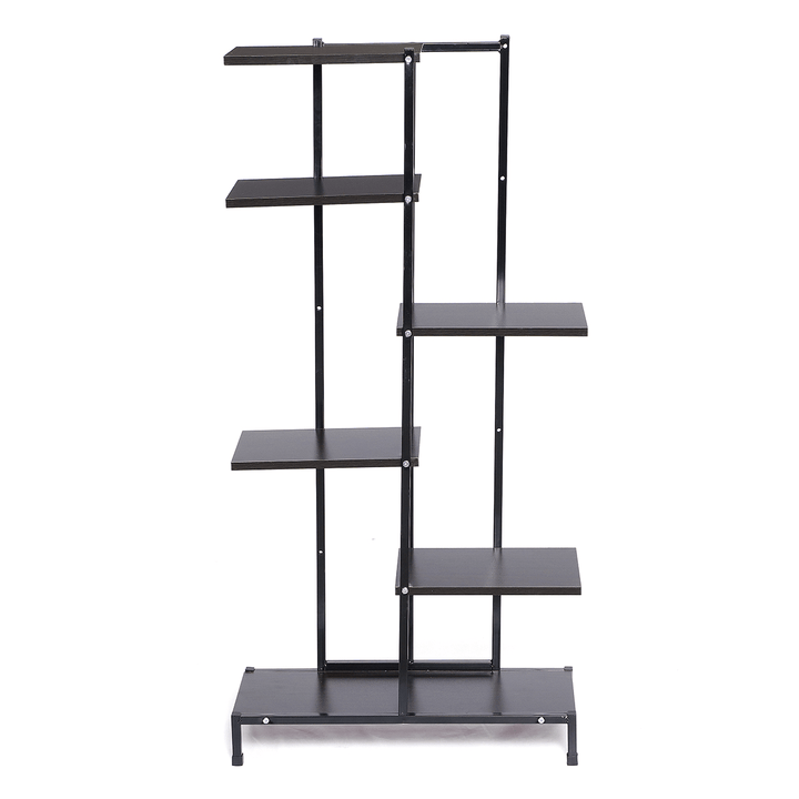 5-Tier Wood Shelf Flower Pot Plant File Stand Rack Bookshelf Indoor