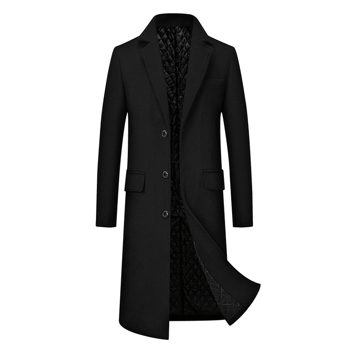 Men Casual plus Cotton Long Coat