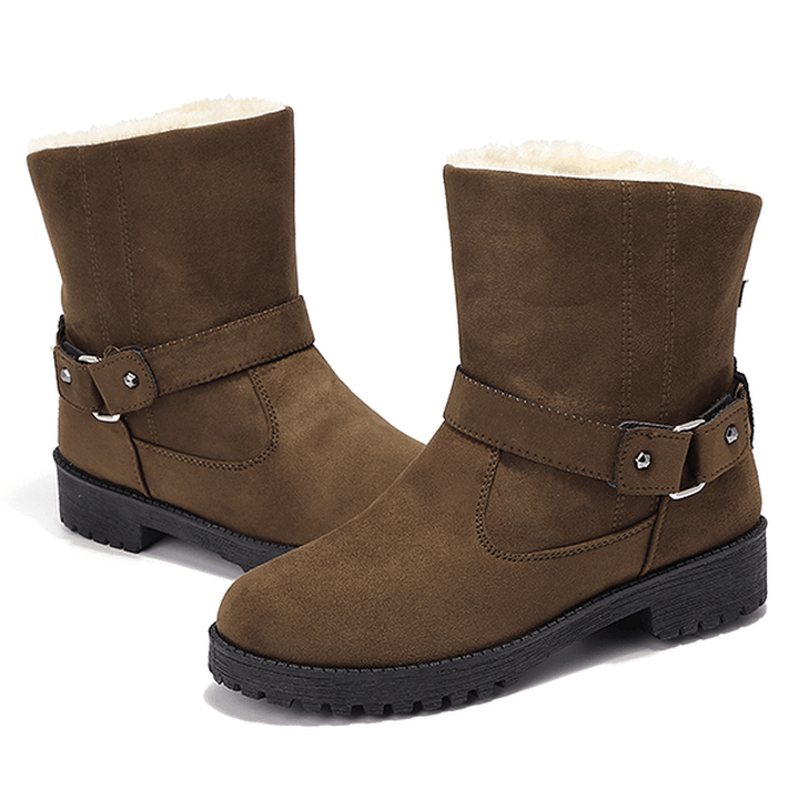 US Size 5-12 Winter Fur Lining Keep Warm Snow Boots