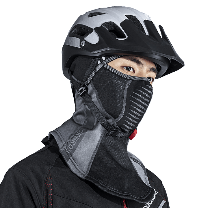 ROCKBROS Balaclava Winter Ski Cycling Mask Windproof Fleece Warm Hat Scarf Men Thermal Face Mask Cover