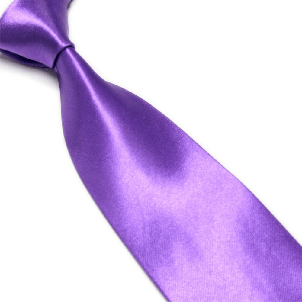 Men'S Imitation Silk Solid Color Wide Tie Knot Wedding Banquet Bright