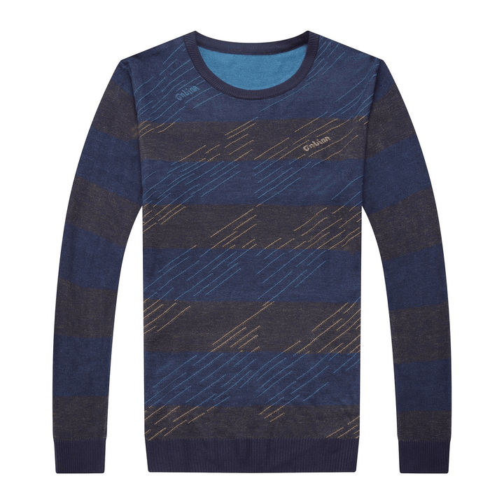 Autumn New Men'S Knitted Sweater round Neck