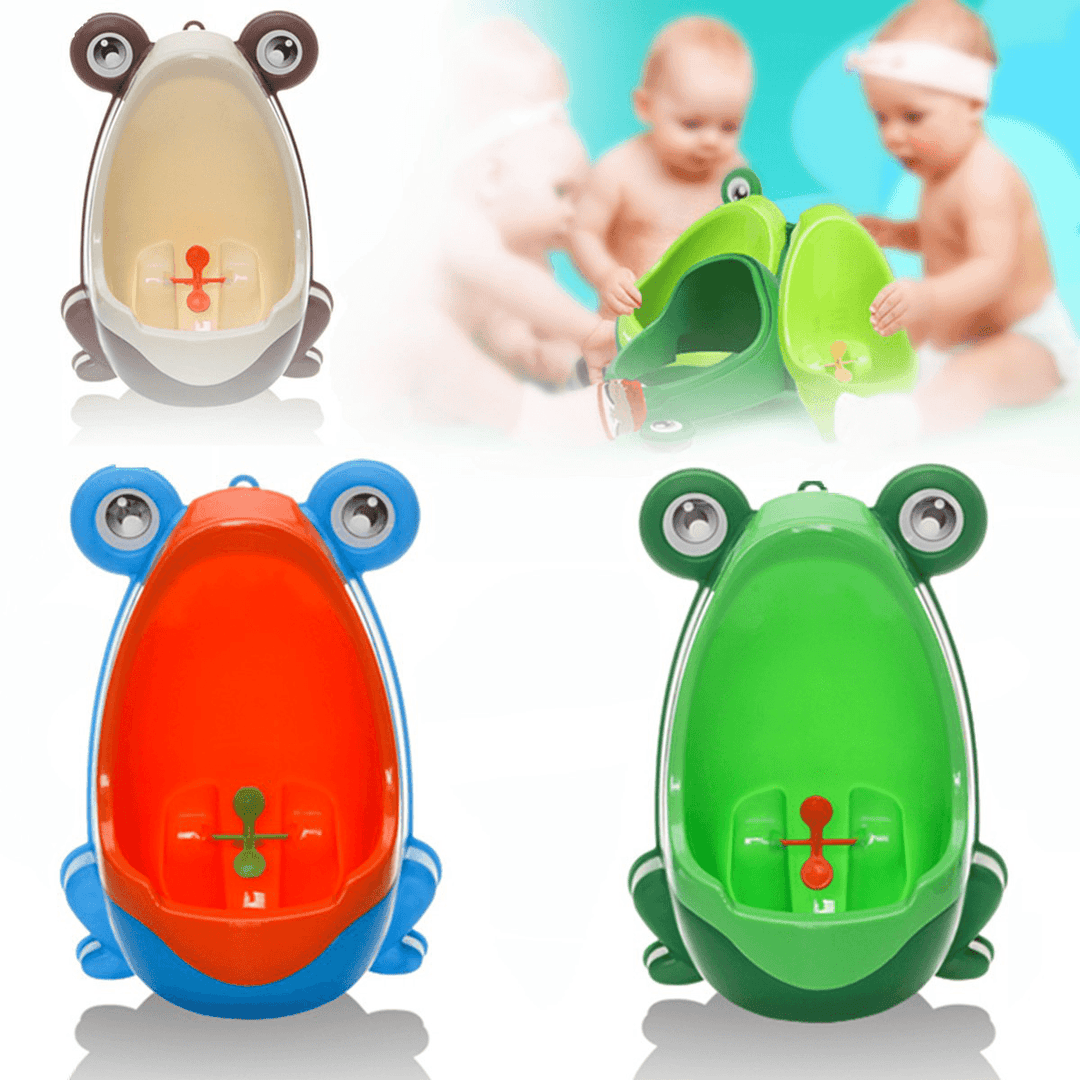 Lovely Frog Brush Cleaning Children Potty Toilet Training Kids Urinal Kid Boy Pee Removable Bathroom