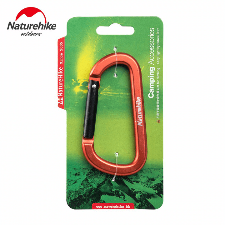 Naturehike Aluminium Alloy Carabiners Camping Keyrings Bottle Buckles Travel Backpack Hanging Hooks - MRSLM