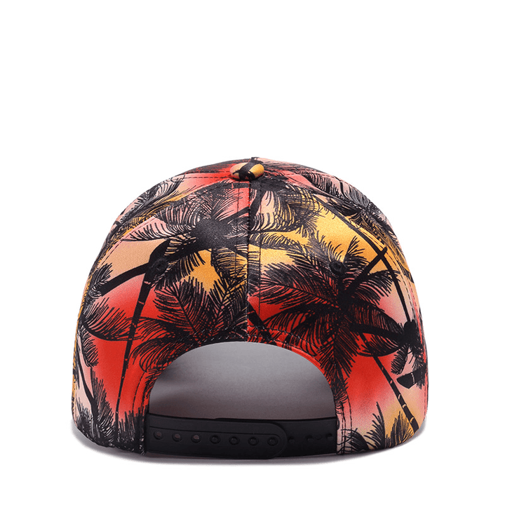 Printed Coconut Pattern Curved Cap