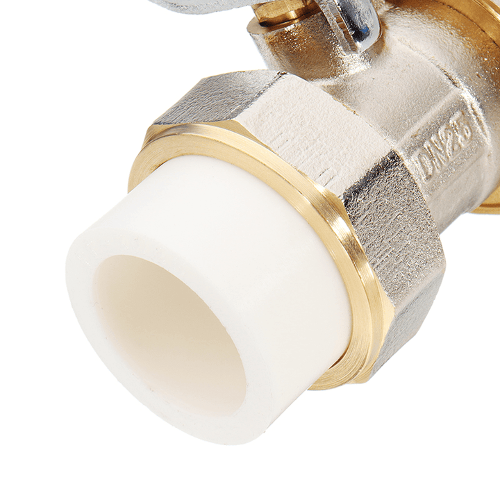 TMOK 3/4" 1" 1-1/4" PPR Brass Ball Valve Heat Fusion Double Union Socket Plumbing Fitting