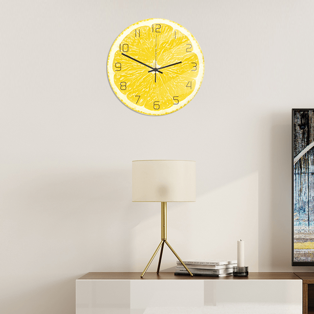 CC094 Creative Lemon Wall Clock Mute Wall Clock Quartz Wall Clock for Home Office Decorations