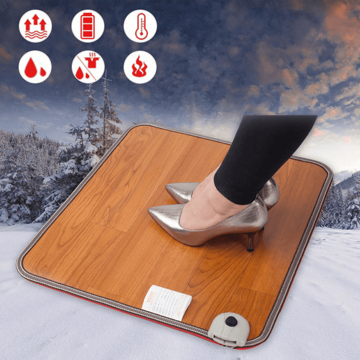 50X55Cm New Home Office Heating Foot Mat Warmer Electric Heating Warm Feet Pad Carpet