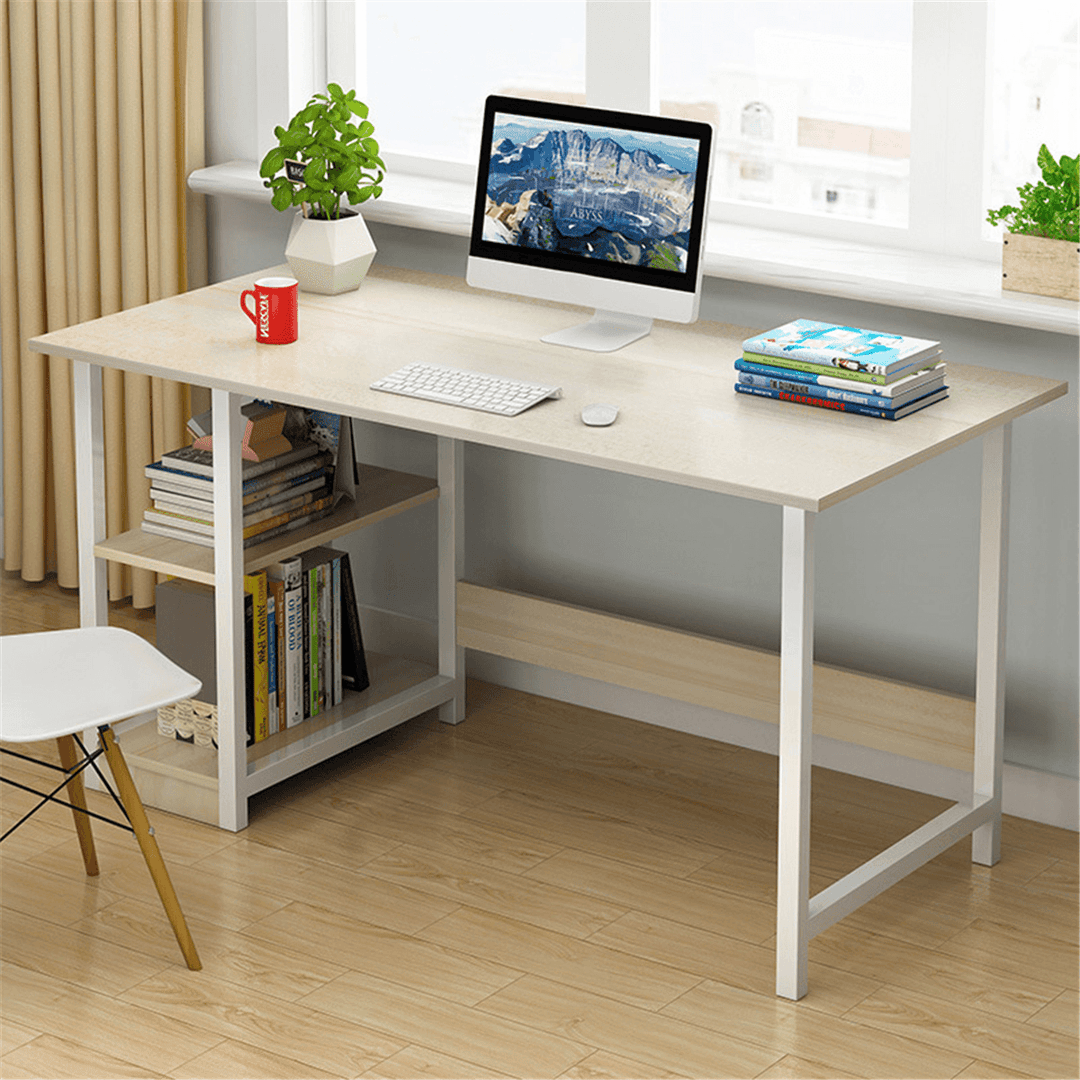 Writing Study Table Computer Desk PC Office Home Workstation Book Shelf Wooden