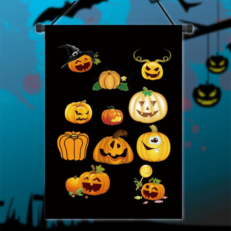 30X45Cm Halloween Polyester Cute Pumpkins Flag Garden Holiday Decoration