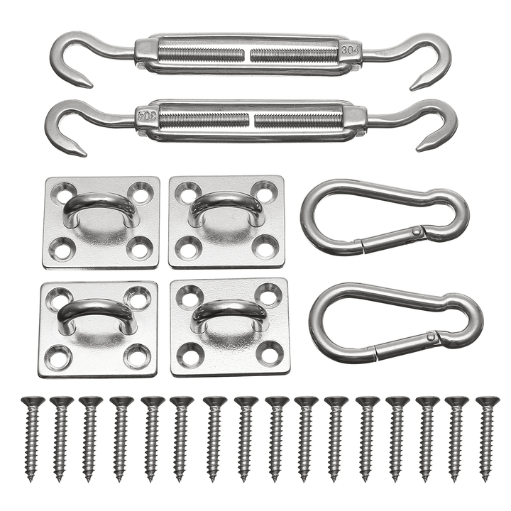 Mounting Screw Stainless Steel Sun Sail Shade Canopy Fixing Fittings Hardware Accessory Kit