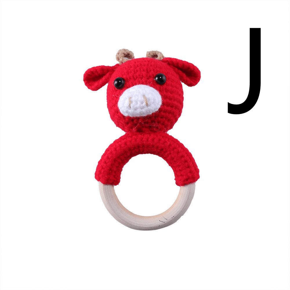 Baby Knitted Rattle Bell Ring Sounding Rattle Toy