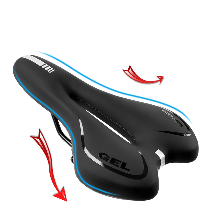 BIKIGHT 28X16X8Cm Bike Saddles Comfortable Soft Bicycle Seat Cushion Shock Absorbing Replacement for Mountain Bikes Road Bikes