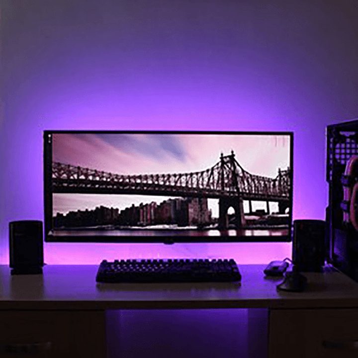 New Gaming Desk RGB Led Lights WIFI Backlight Remote Control with USB 5V 5050 RGB Music Rhythm Change Light Smart Light Bar for Gamer - MRSLM