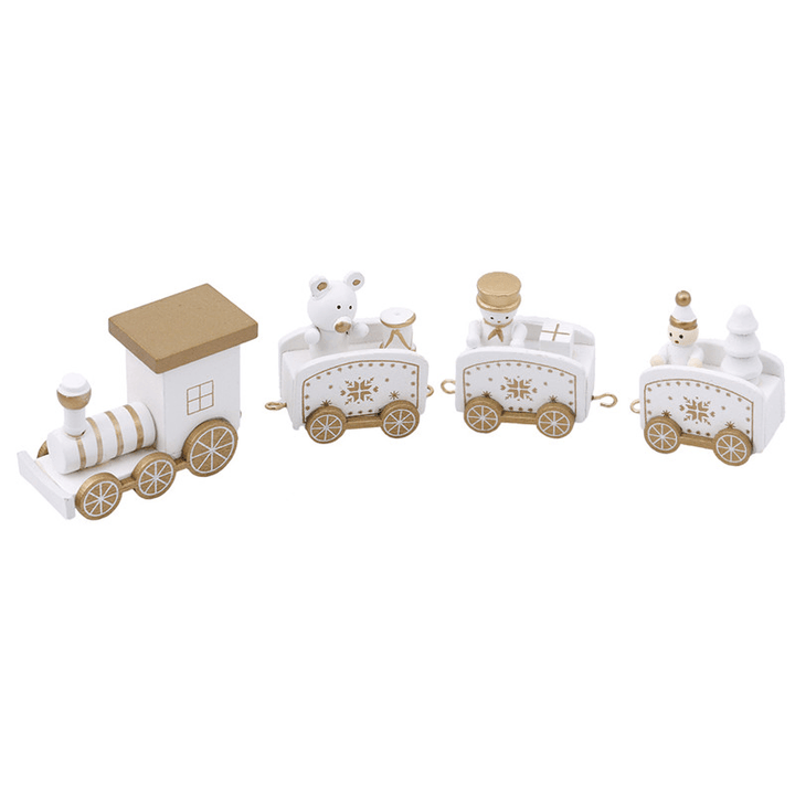 Christmas Wood Train Christmas Decorations Decor Innovative Gift for Children Diecasts Toy Vehic - MRSLM