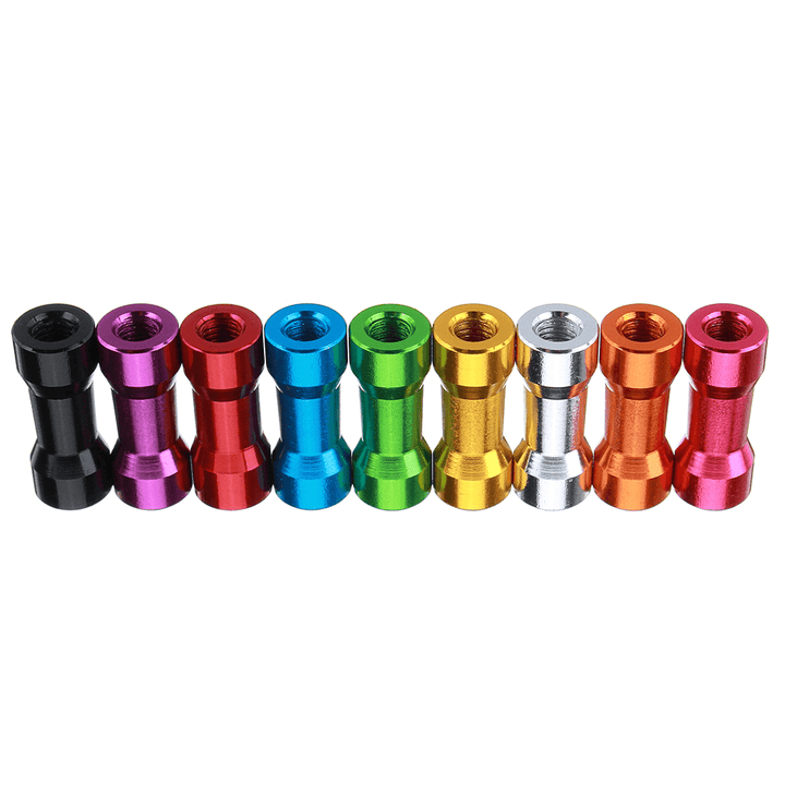 Suleve M3AS10 10Pcs M3 10Mm Aluminum Alloy Standoff Spacer round Column Multicolor Smooth Surface