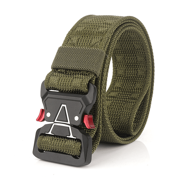 125Cm Men 3.8Cm Width Nylon Waist Belts Tactical Belt Quick Release Inserting Buckle Waist Belt - MRSLM