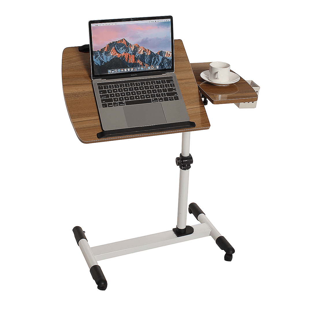 Mobile Rolling Laptop Desk Computer Table Stand Adjustable Bed Bedside Portable