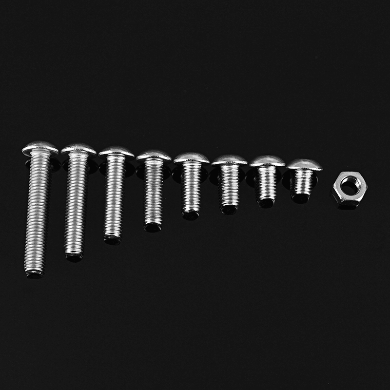 Suleve‚Ñ¢ M5SH2 150Pcs M5 Stainless Steel 6-30Mm Hex Socket Button Head Screw Allen Bolt Assortment Kit