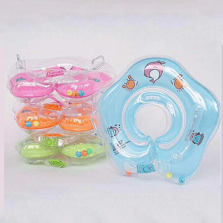 Swimming Baby Accessories Neck Ring Tube Safety Infant Float Circle for Bathing Inflatable Flamingo Inflatable Water