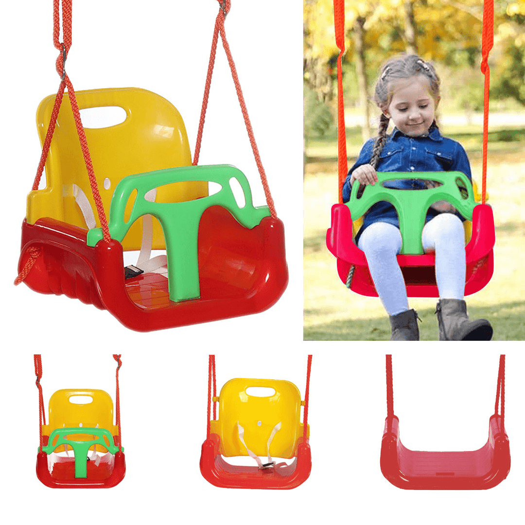 3-In-1 Kids Swing Seat Safety Secure Hanging Chair Baby Swing Outdoor Garden for More than 6 Months