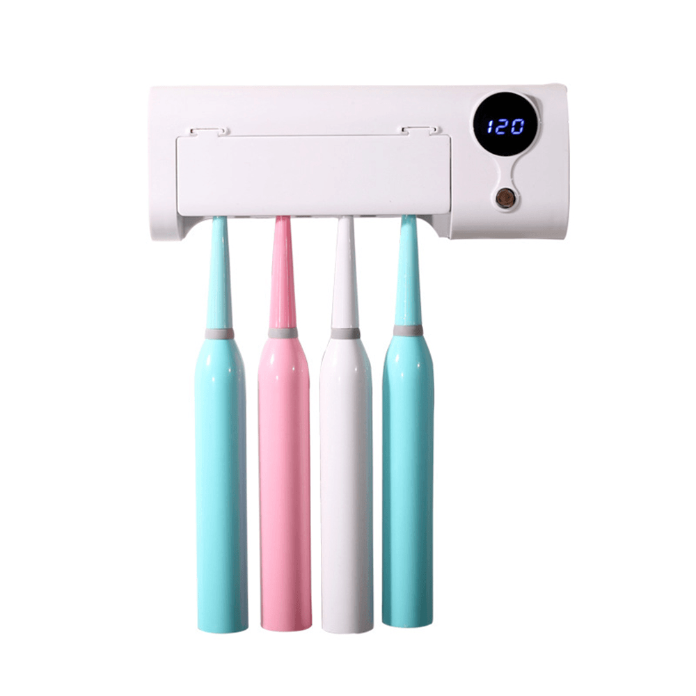 JUJIAJIA Smart Induction UV Electric Toothbrush Sterilizer Toothbrush Holder Sterilization Disinfector for Soocas Oclean Dr. Bei Electric Toothbrushes