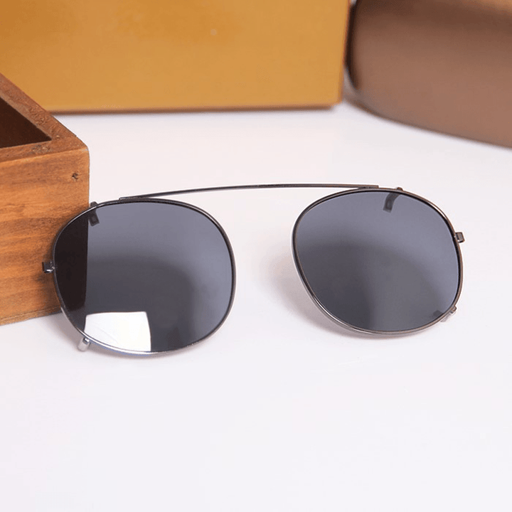 Polarized Sunglasses Clip Ultra-Light Driving Oval Glasses