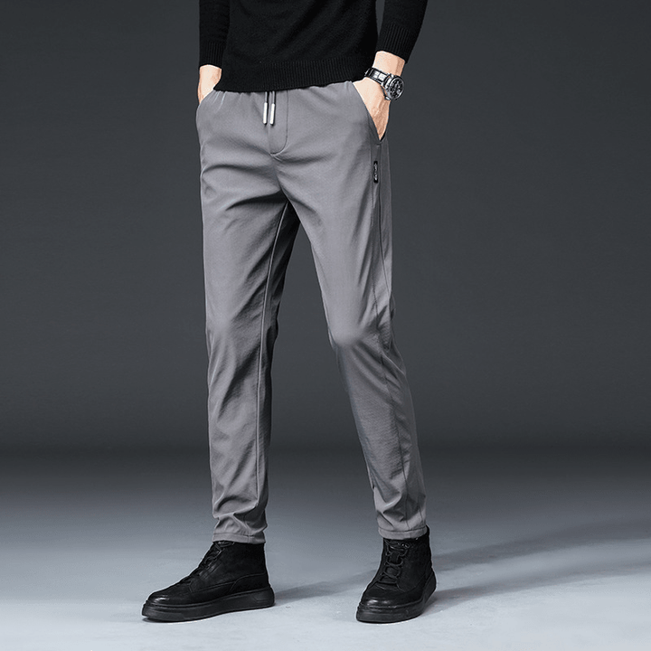 Men'S Casual Pants Stretch Slim Fit All-Match Men'S Wear-Free