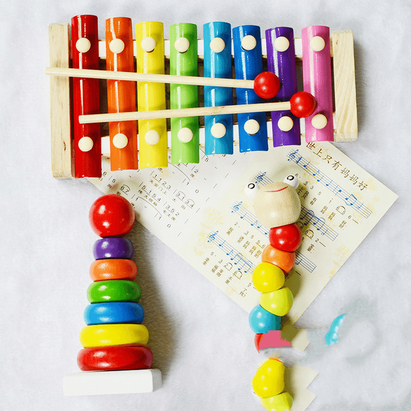 Boy Girl Baby Educational Musical Instrument Toy 1-2-3 Years Old Eight-Tone Xylophone